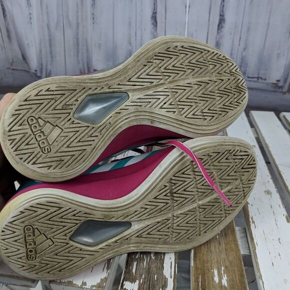 Adidas kids Q16038 shoes hi-tops sneakers green pi - Picture 8 of 8